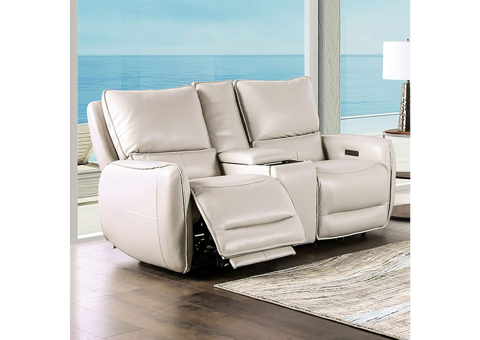Phineas Power Loveseat,Furniture of America