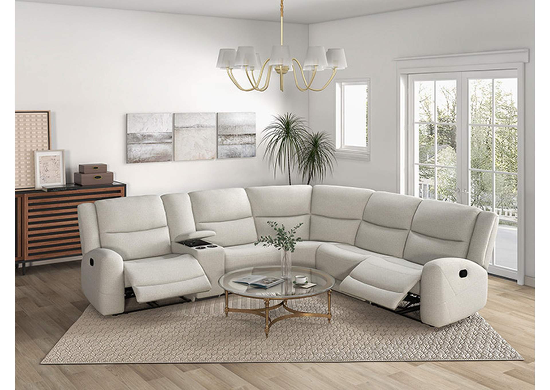Giraldus Motion Sectional,Furniture of America