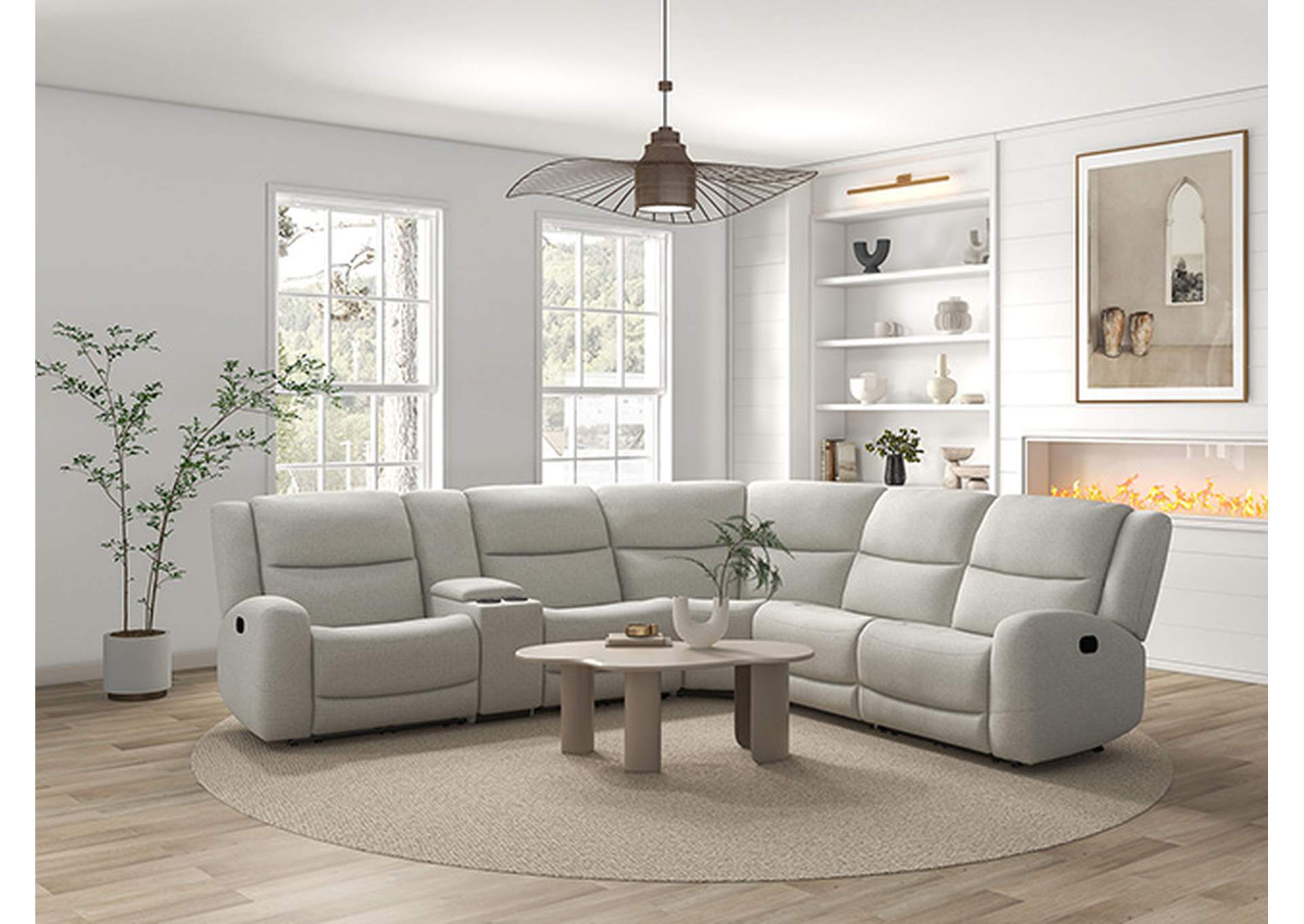 Giraldus Motion Sectional,Furniture of America