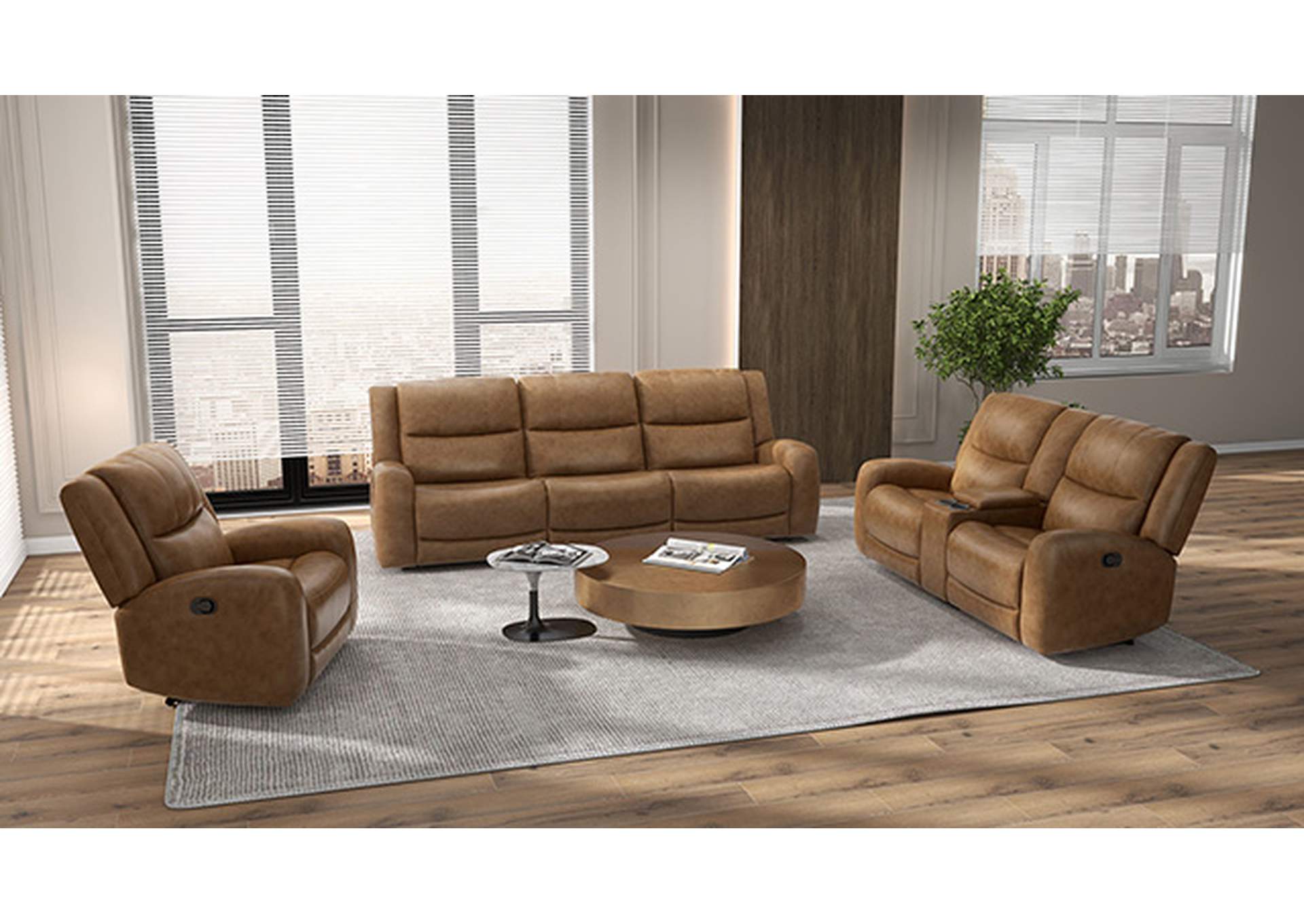 Leolinus Manual Recliner Sofa,Furniture of America