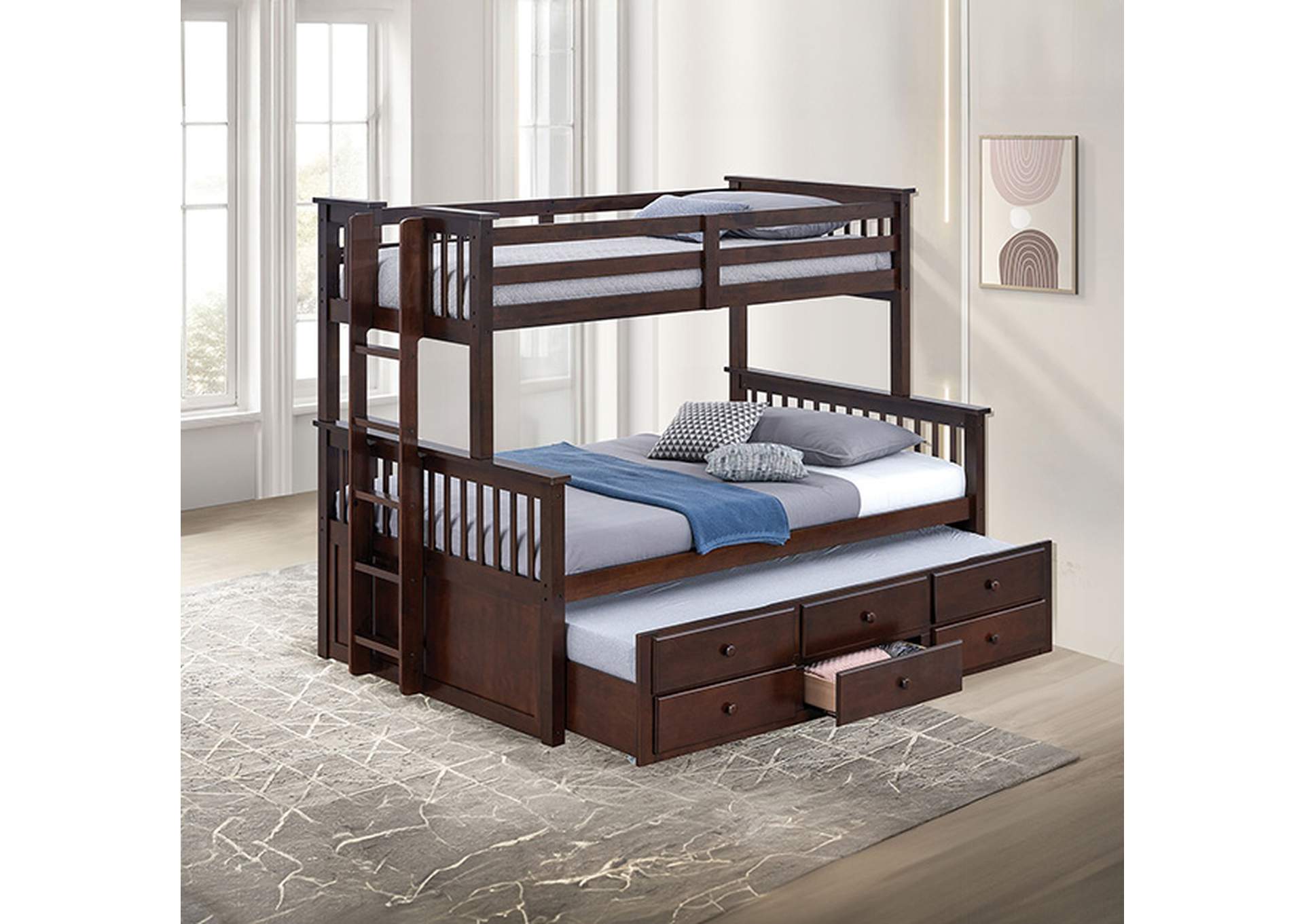 University Twin/Full Bunk Bed,Furniture of America