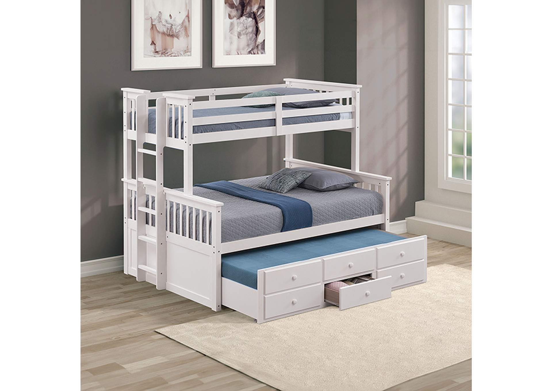 University Twin/Full Bunk Bed,Furniture of America