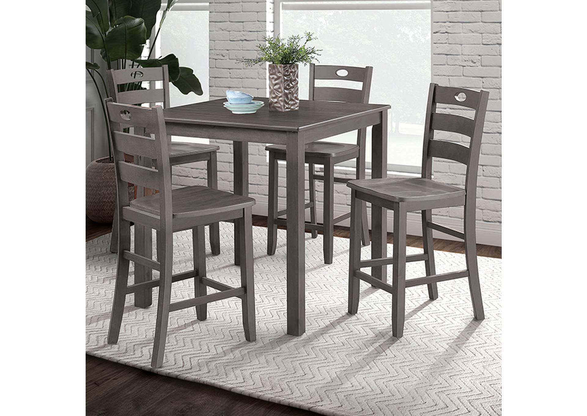 Lubbock 6 Pc. Counter Ht. Table Set,Furniture of America