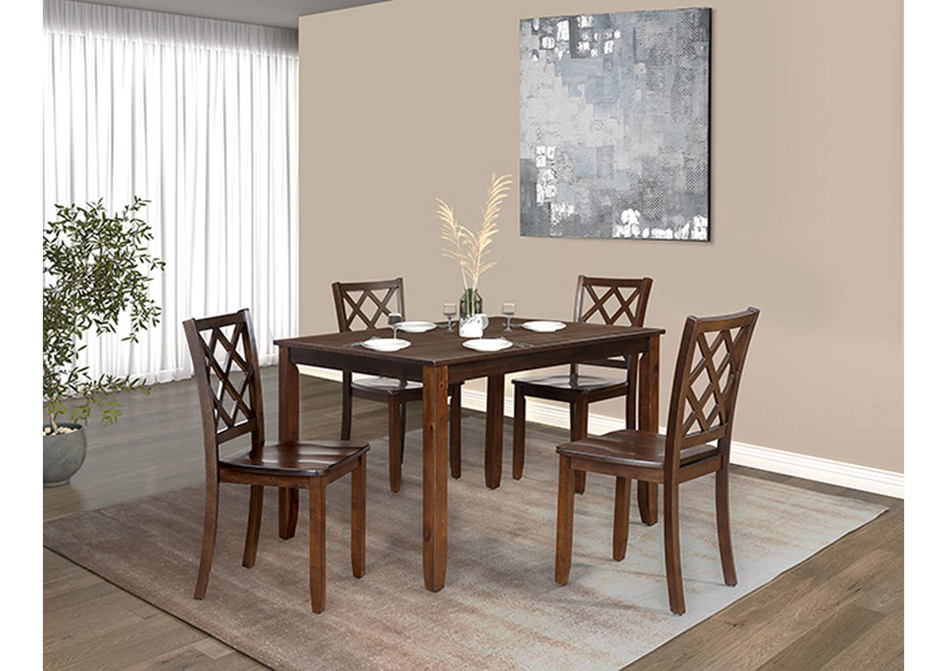 Yamhill 5 Pc. Dining Table Set,Furniture of America