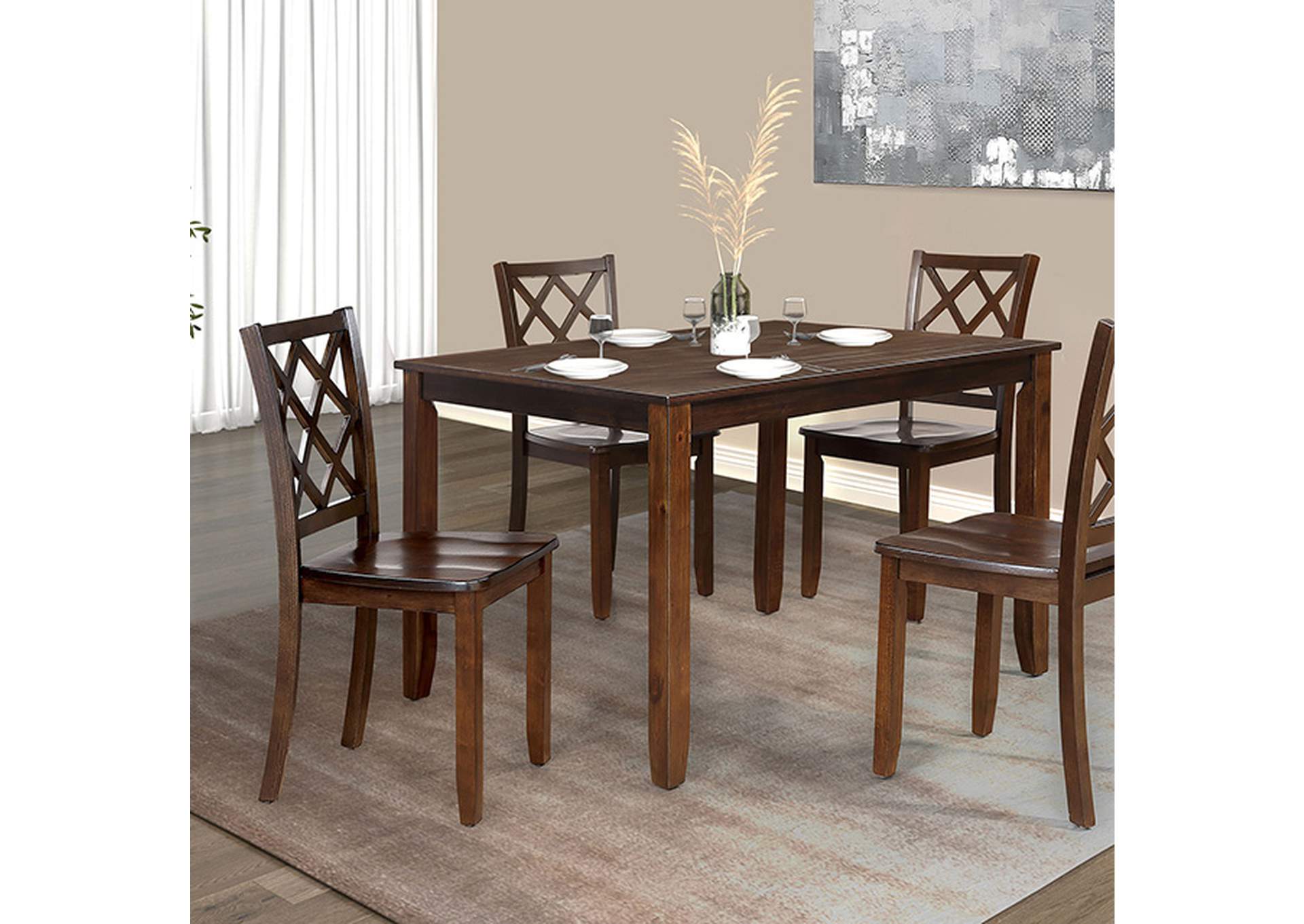 Yamhill 5 Pc. Dining Table Set,Furniture of America