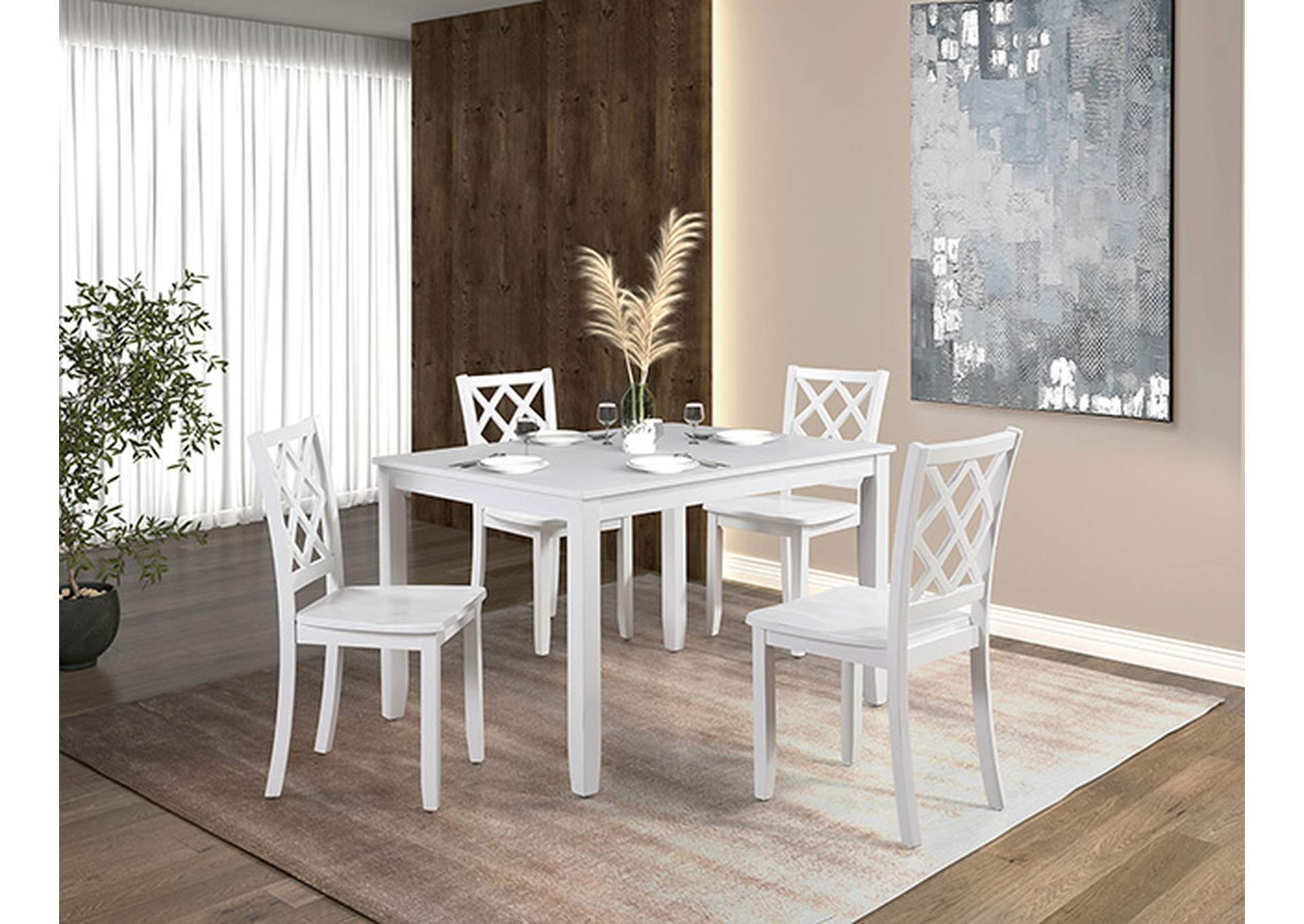Yamhill 5 Pc. Dining Table Set,Furniture of America