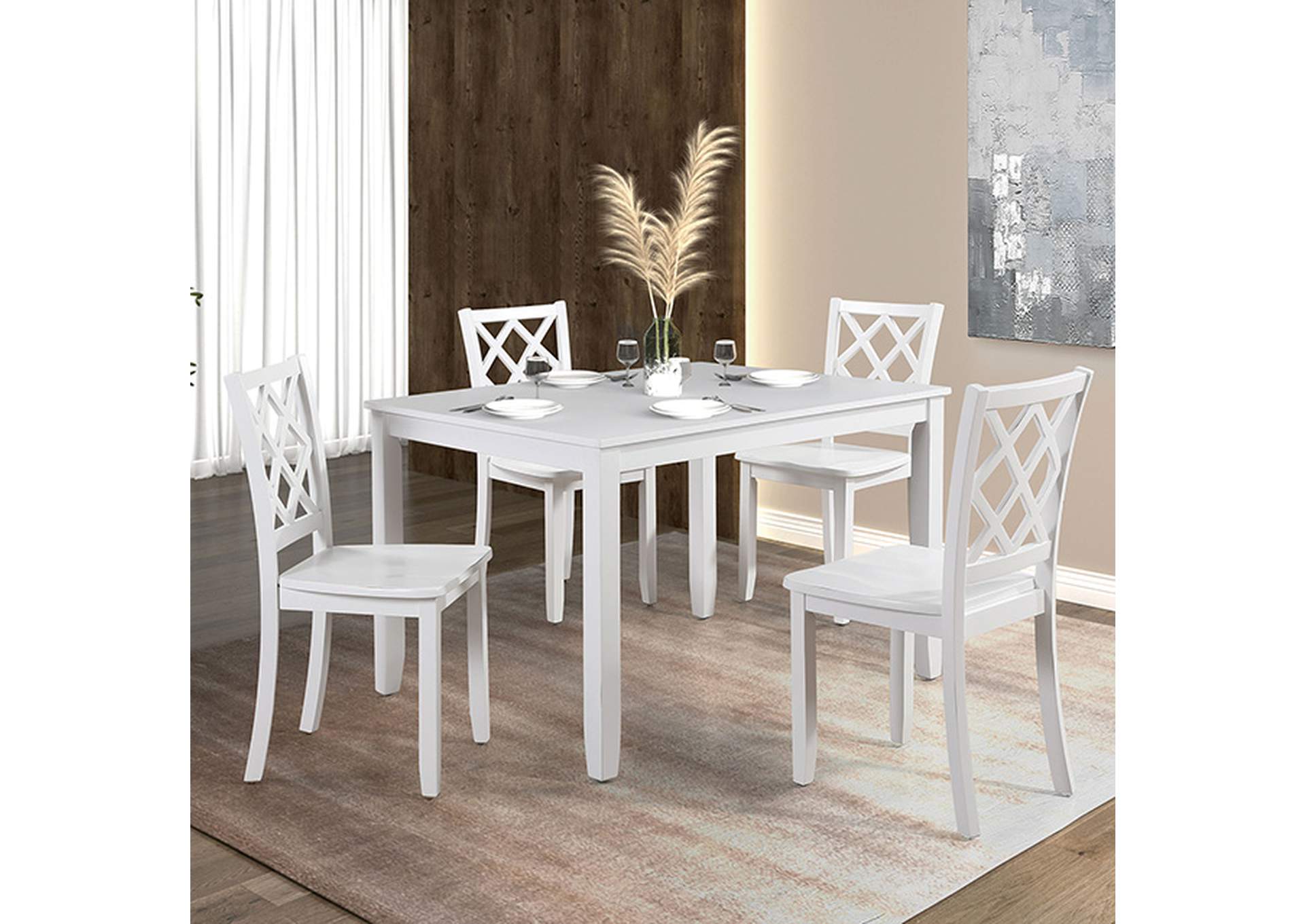 Yamhill 5 Pc. Dining Table Set,Furniture of America