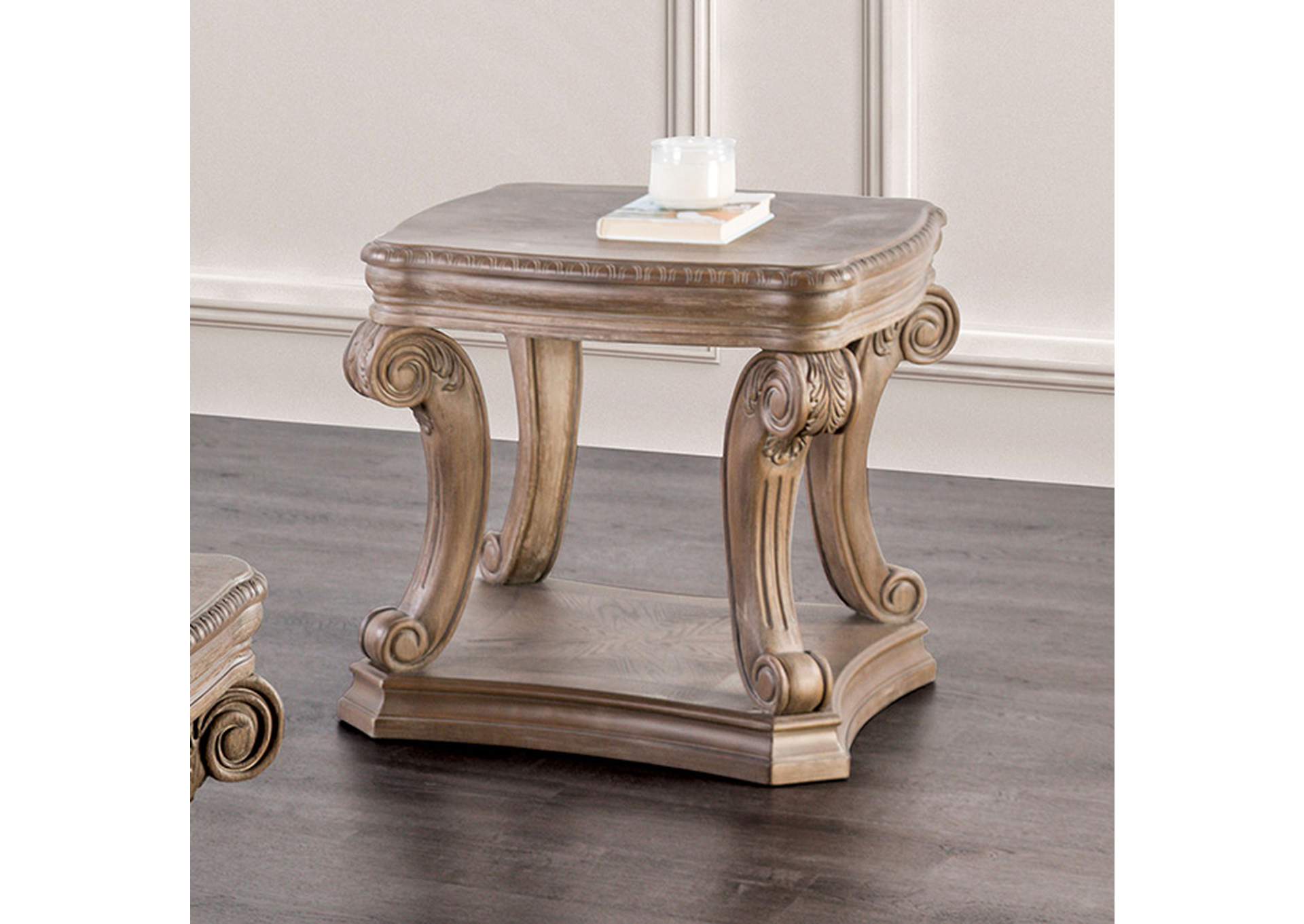 Seven Oaks End Table,Furniture of America