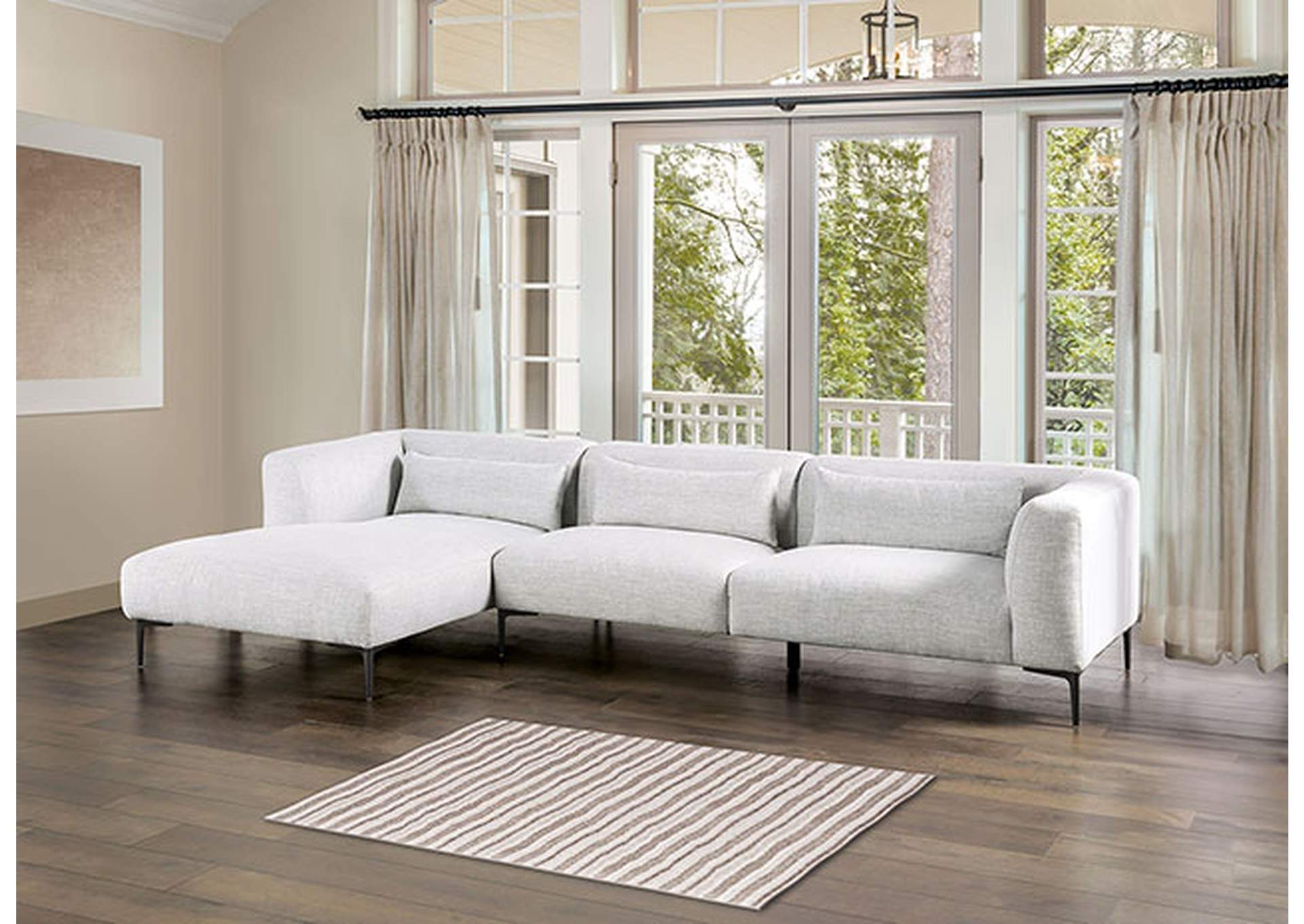 Paderborn Sectional, Left Chaise,Furniture of America