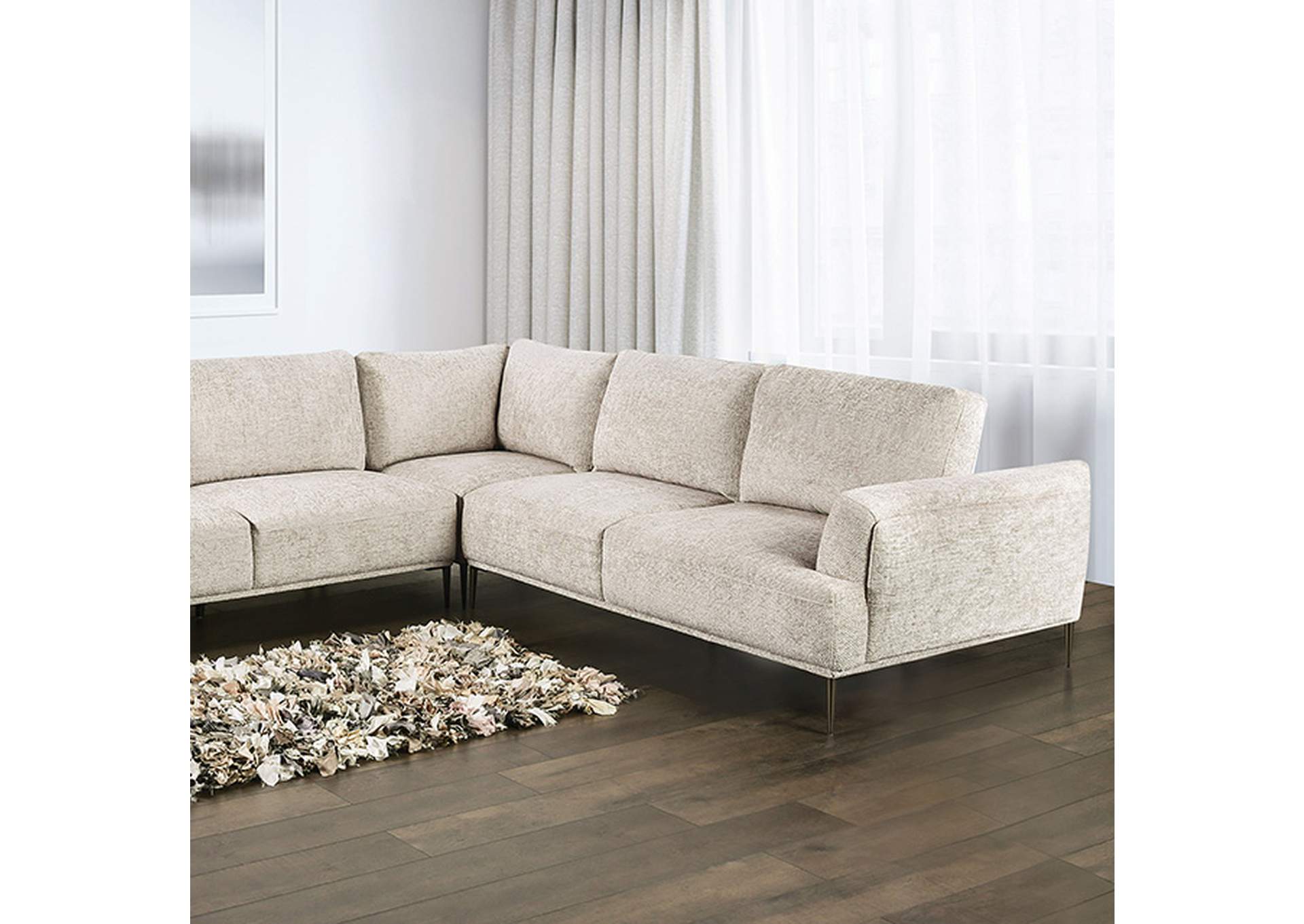 Gladbach Large L-Sectional,Furniture of America