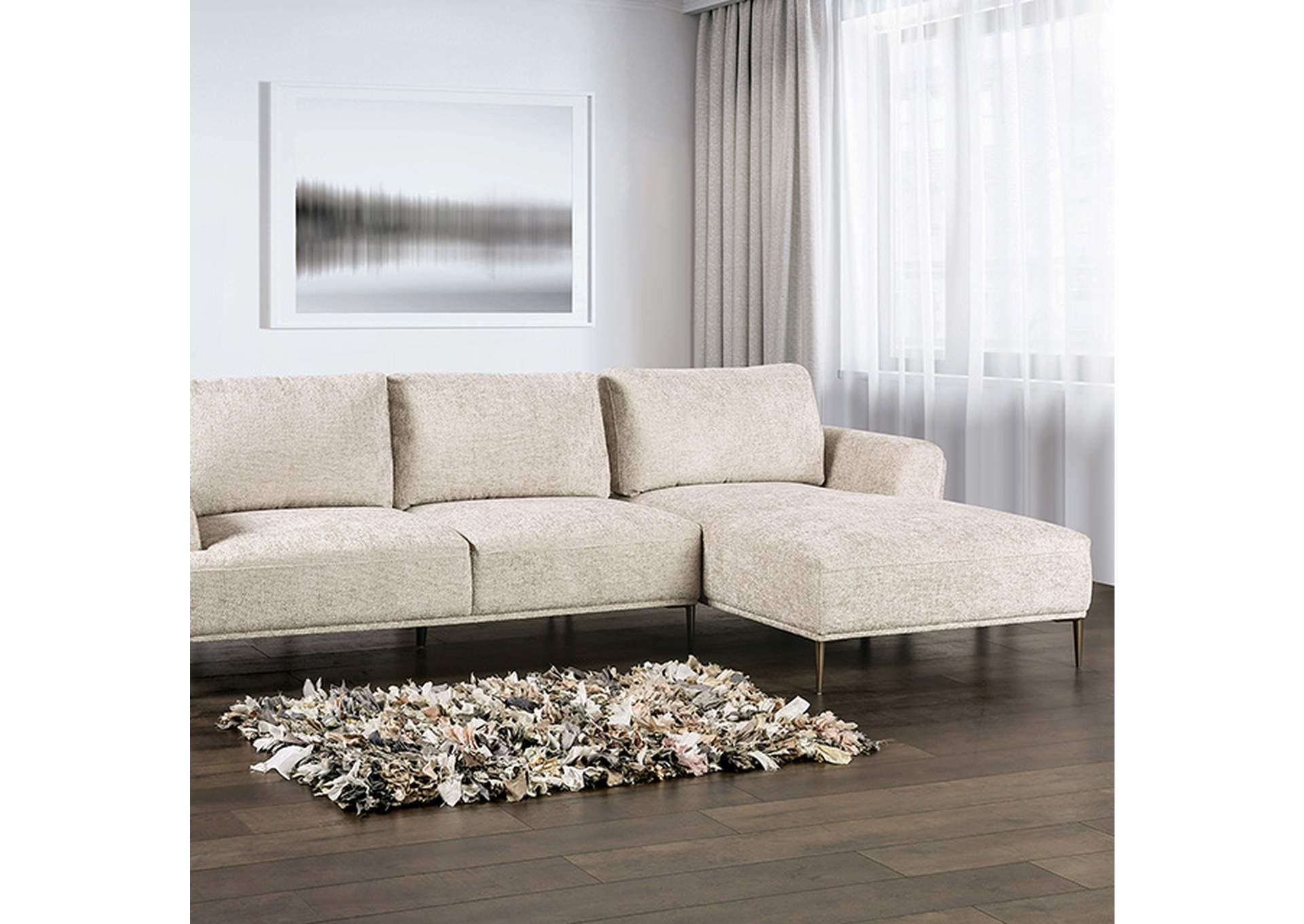 Gladbach Sectional, Right Chaise,Furniture of America