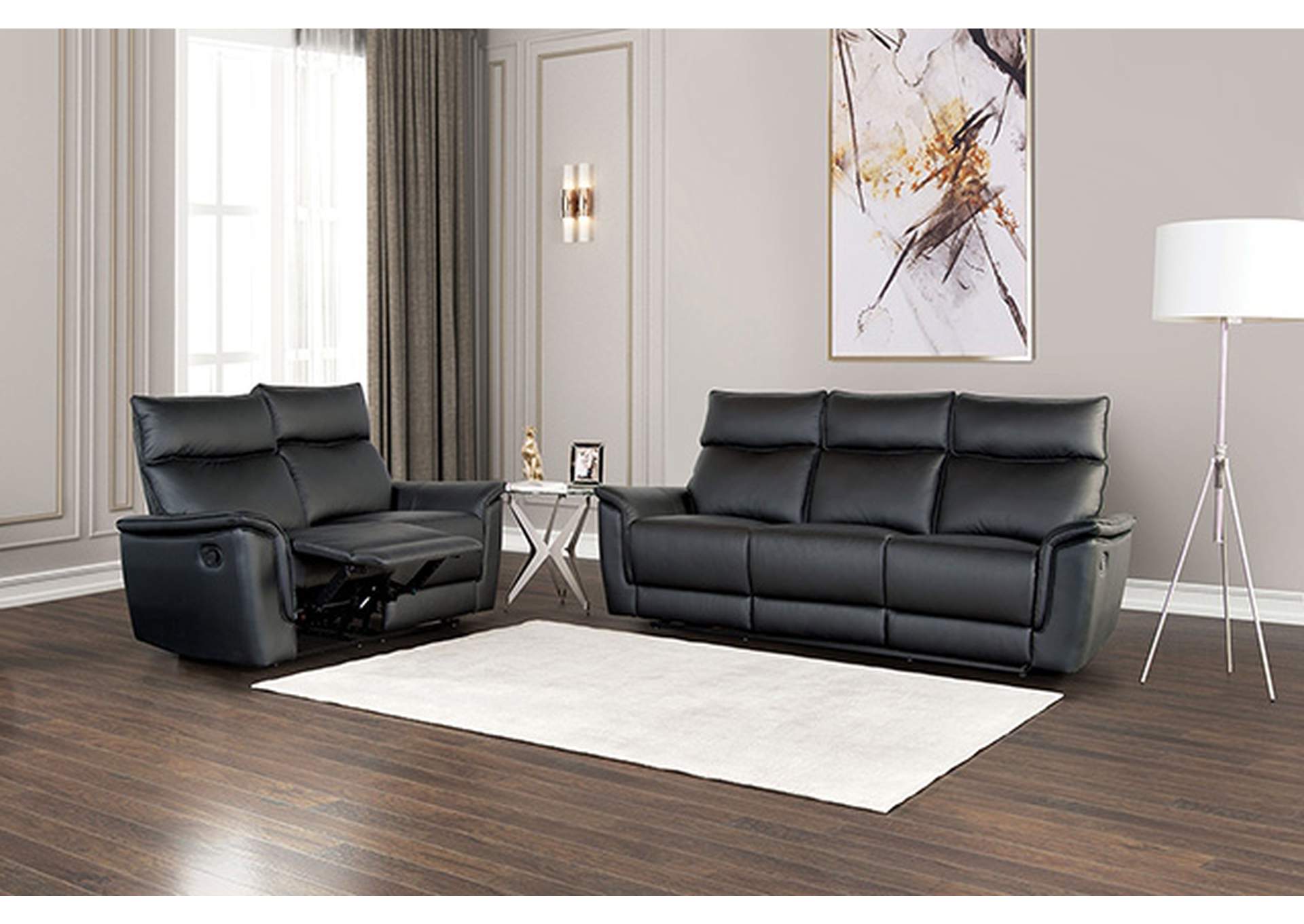 Bienne Loveseat Manual Recliner,Furniture of America
