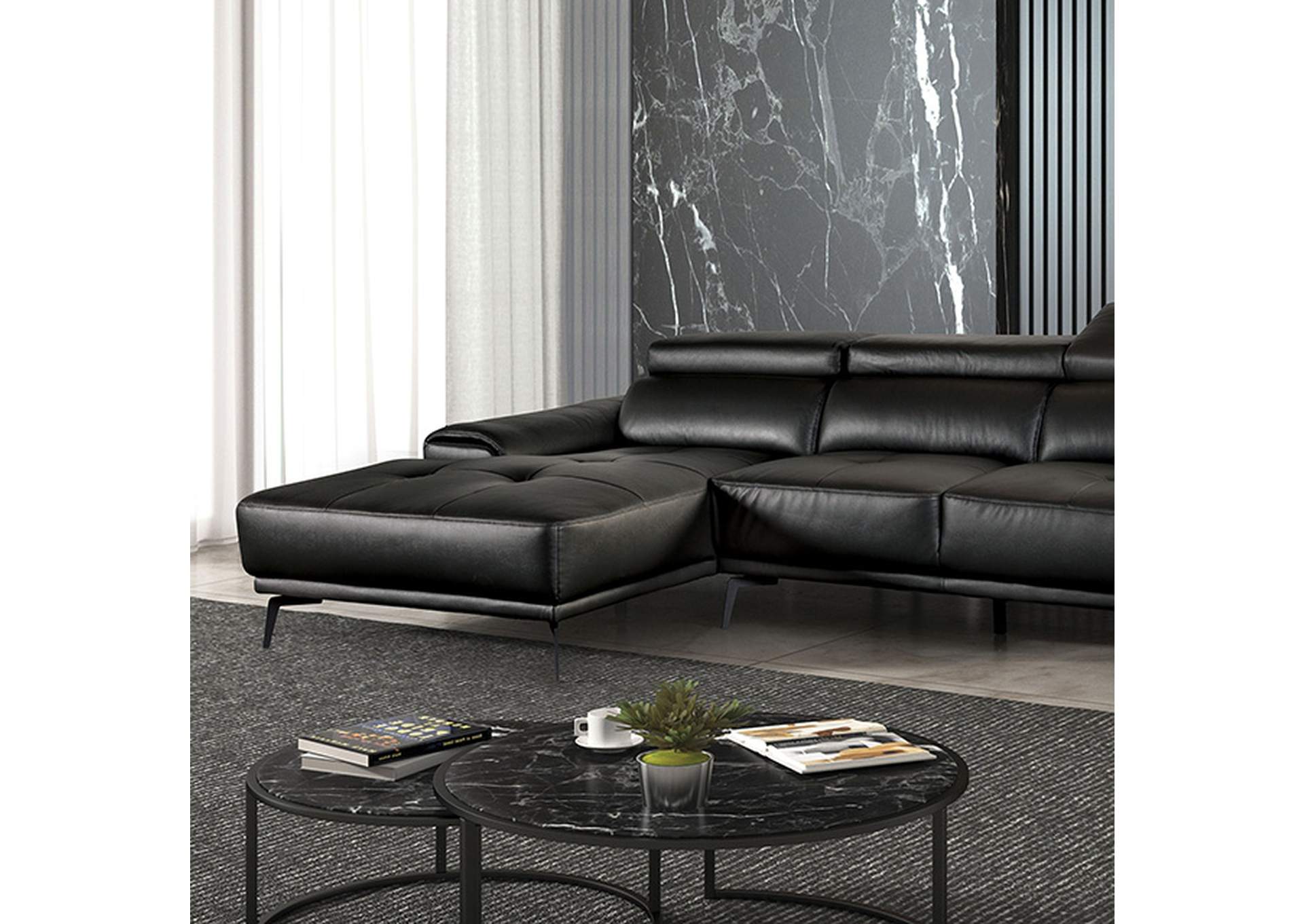 Vadso Sectional, Left Chaise,Furniture of America
