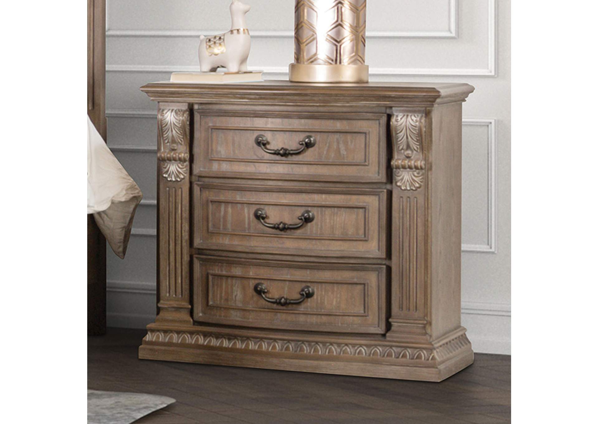 Seven Oaks Night Stand,Furniture of America