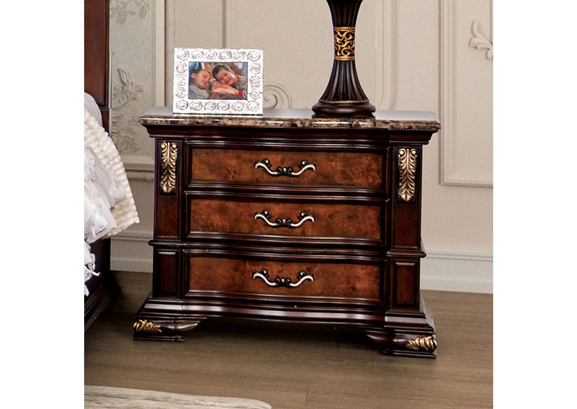 Aquilina Night Stand, USB,Furniture of America