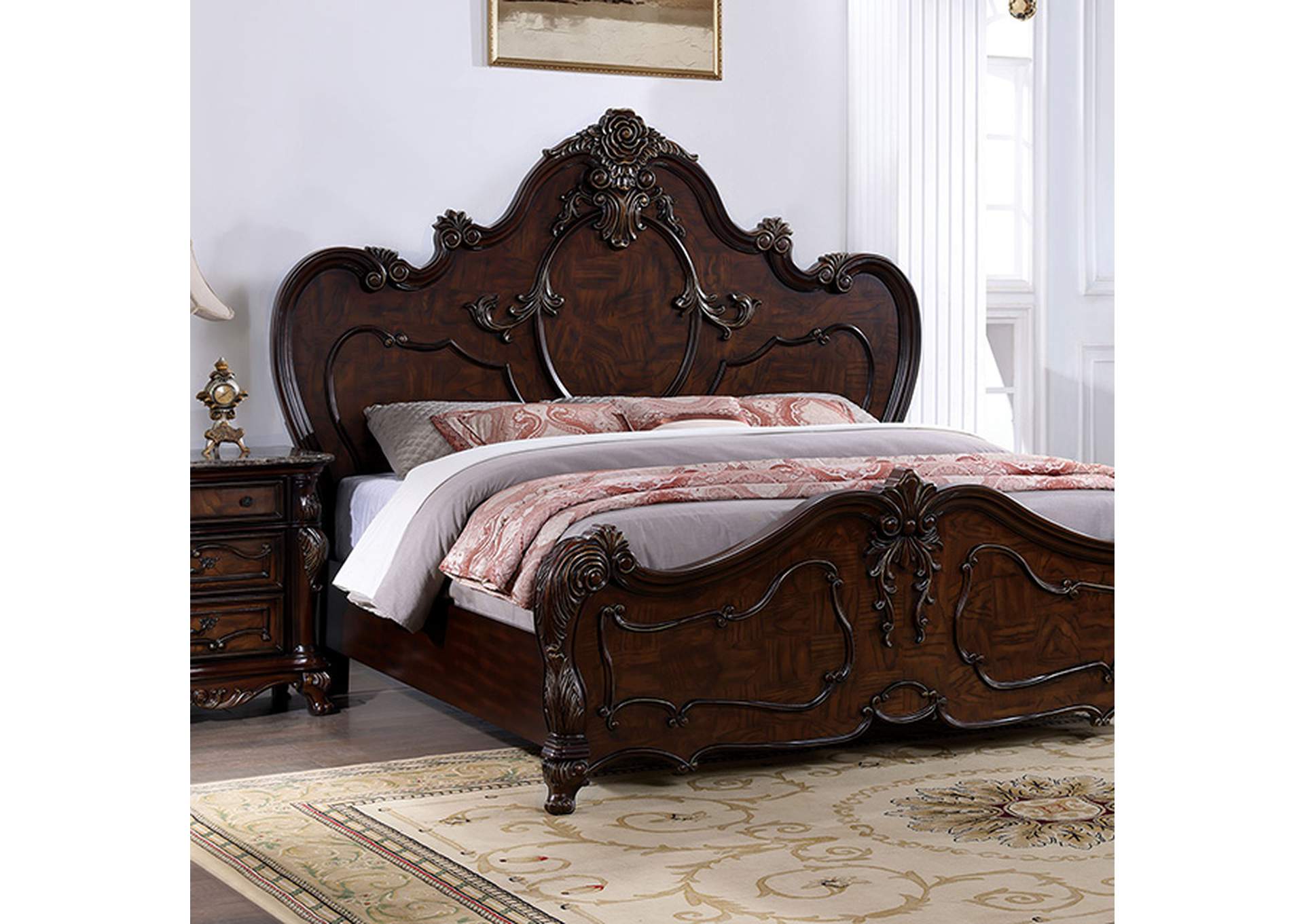 Roselli E.King Bed,Furniture of America