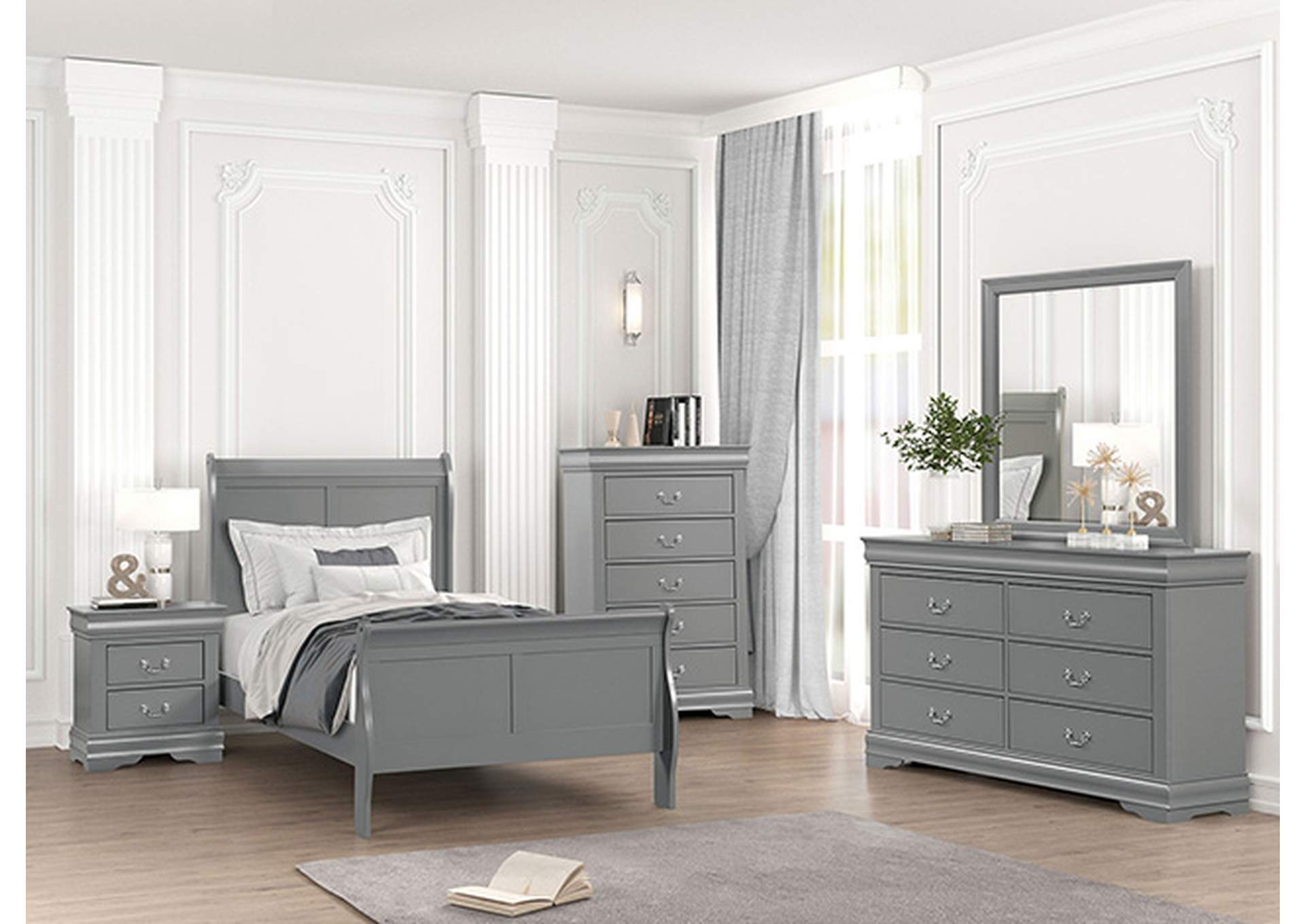 Louis Philippe Twin Bed,Furniture of America