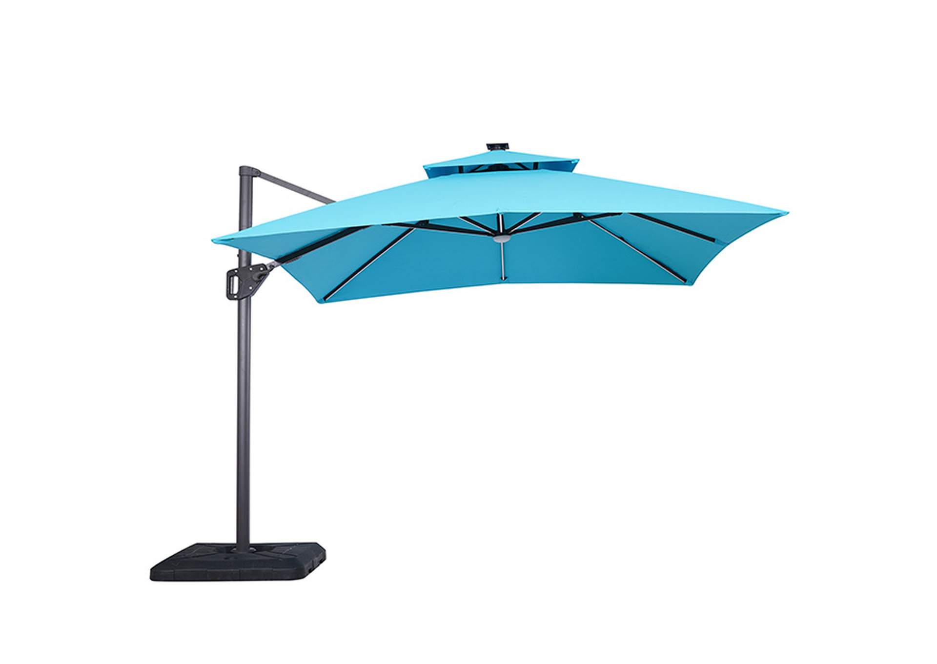 Sano 10 Ft Square Umbrella w/ Double Top w/ LED + 37" Large Base,Furniture of America