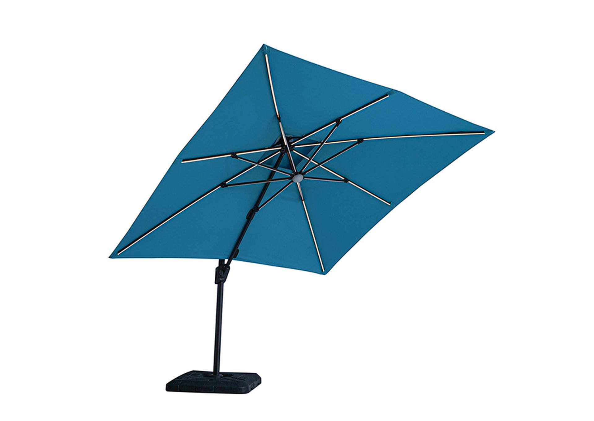 Sano 10 Ft Square Umbrella w/ Double Top w/ LED + 37" Large Base,Furniture of America