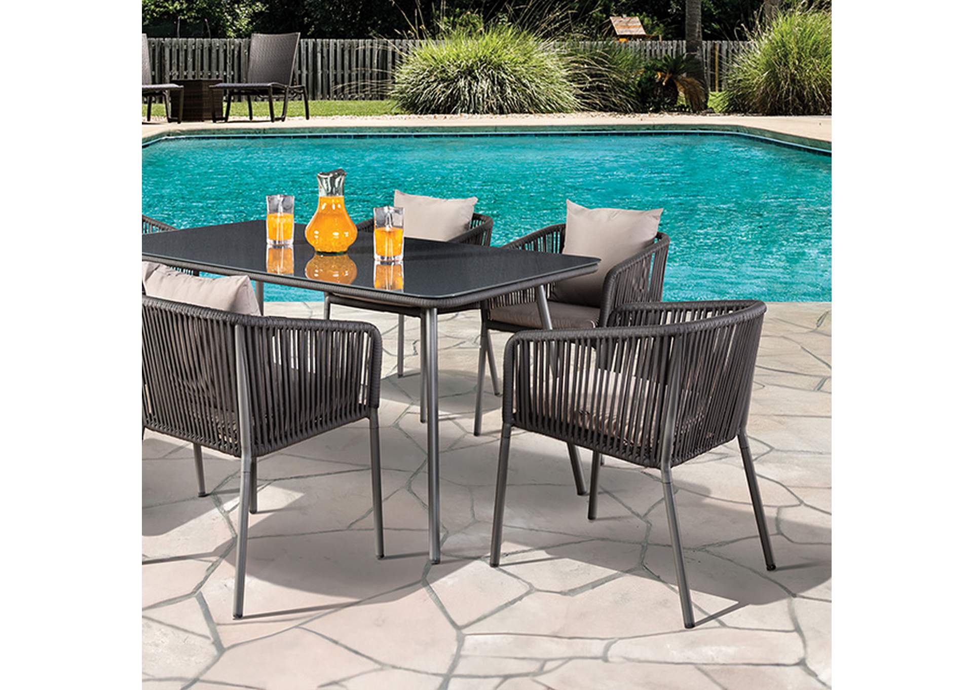 Tushari 8 Pc. Outdoor Dining Set,Furniture of America