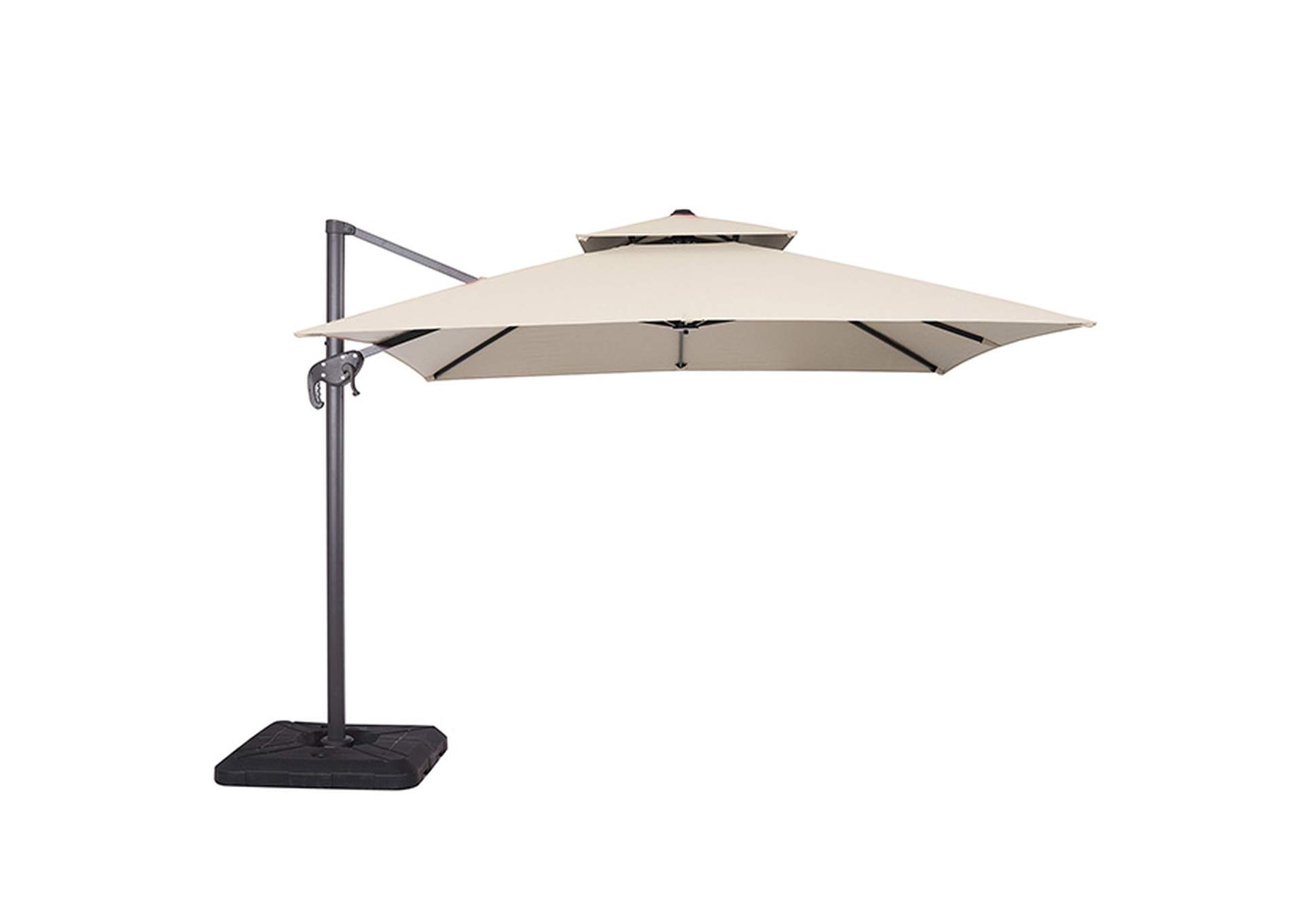 Hero 10 Ft Square Umbrella w/ Double Top + 37" Large Base,Furniture of America