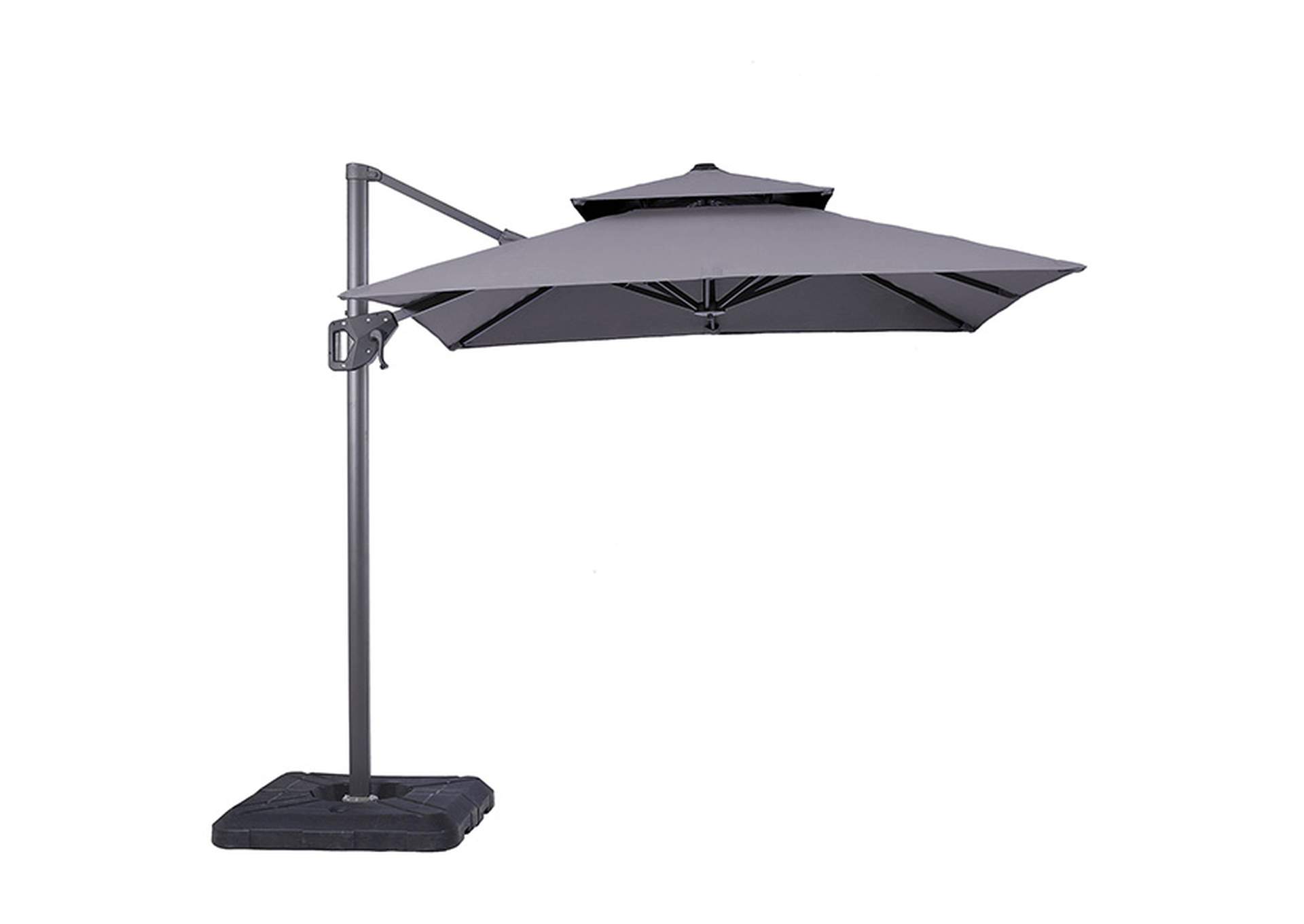 Fida 8 Ft Square Umbrella w/ Double Top + 37" Large Base,Furniture of America