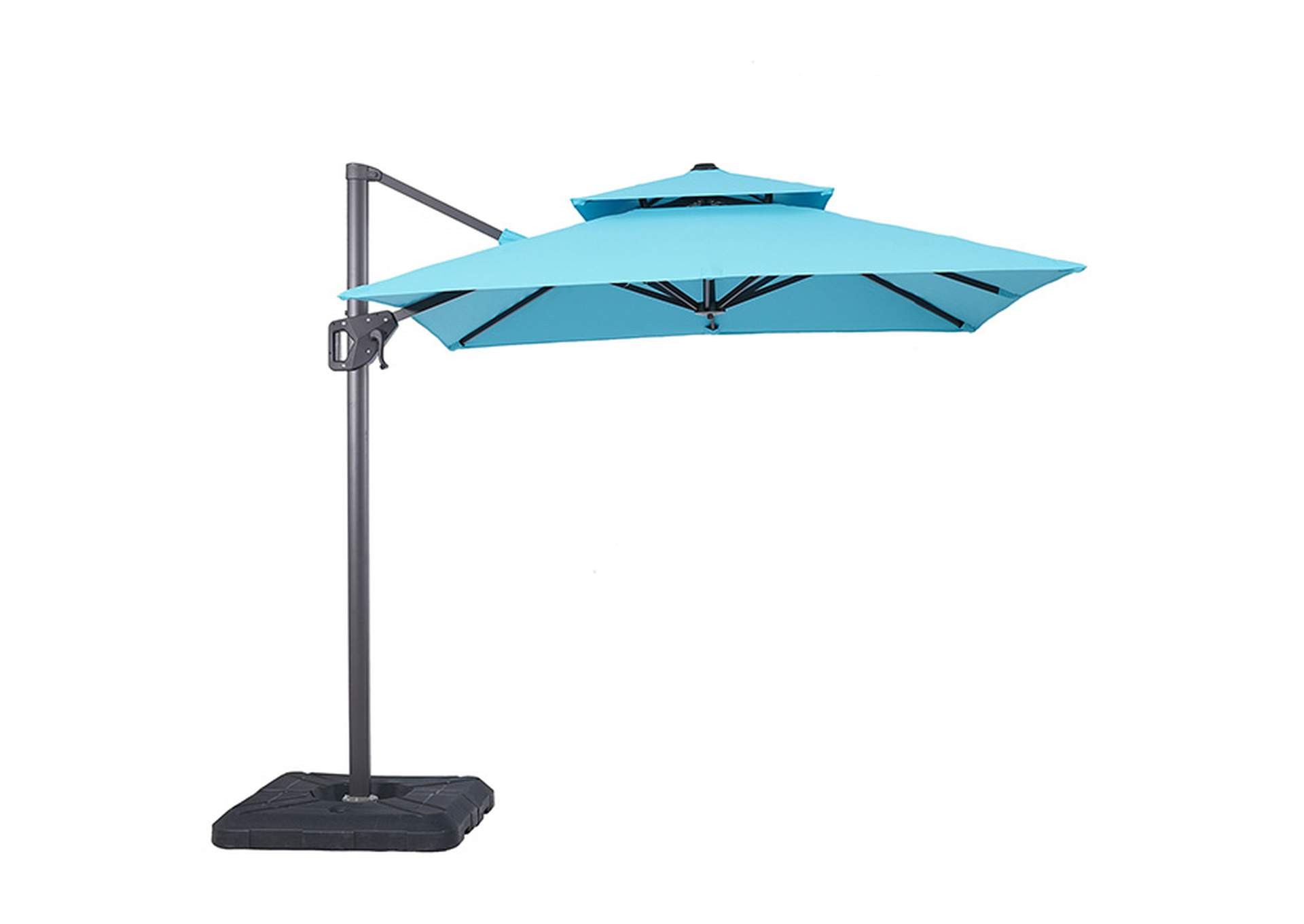 Fida 8 Ft Square Umbrella w/ Double Top + 37" Large Base,Furniture of America