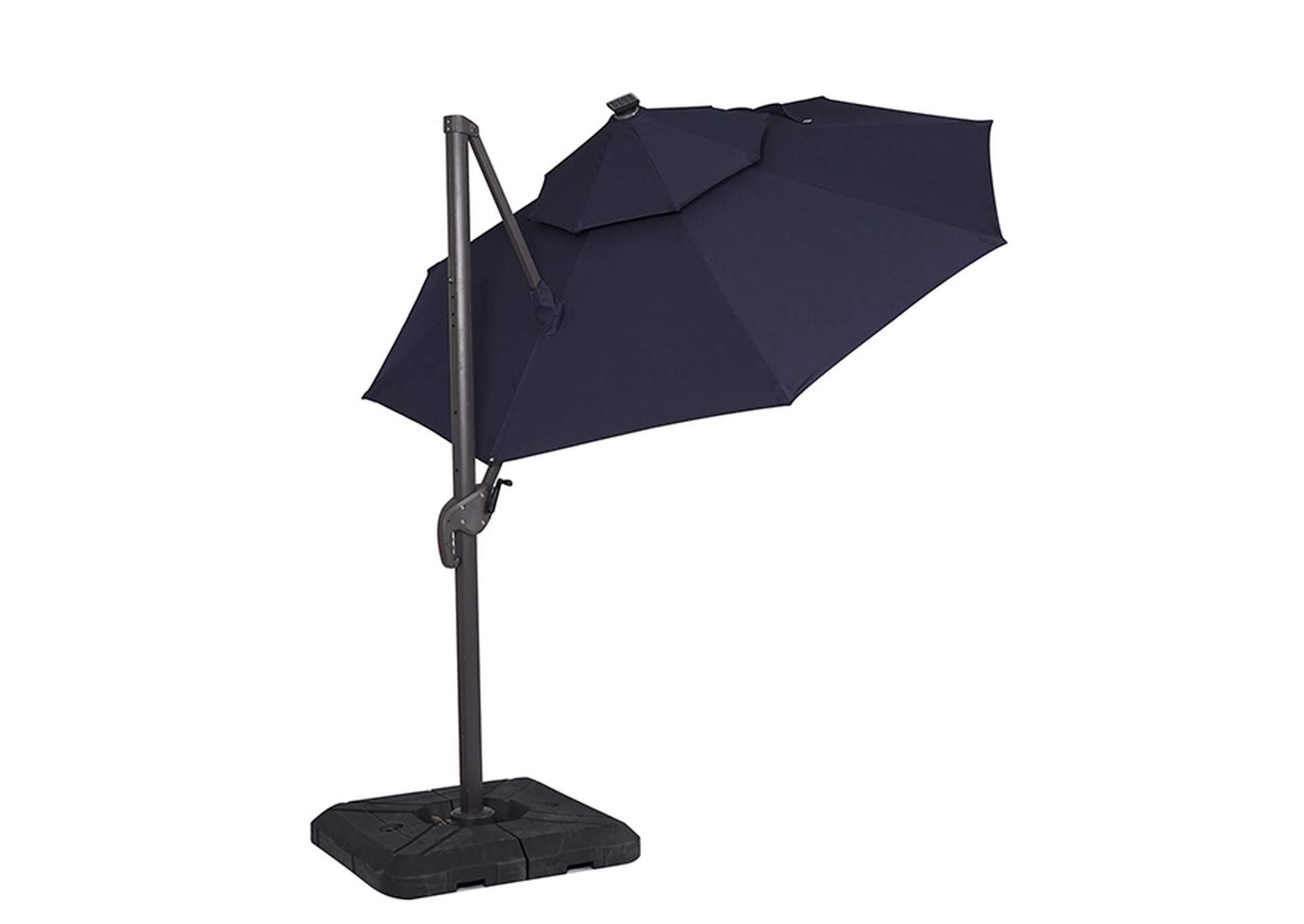 Nuti 10 Ft Round Umbrella w/ LED Light + 37" Large Base,Furniture of America