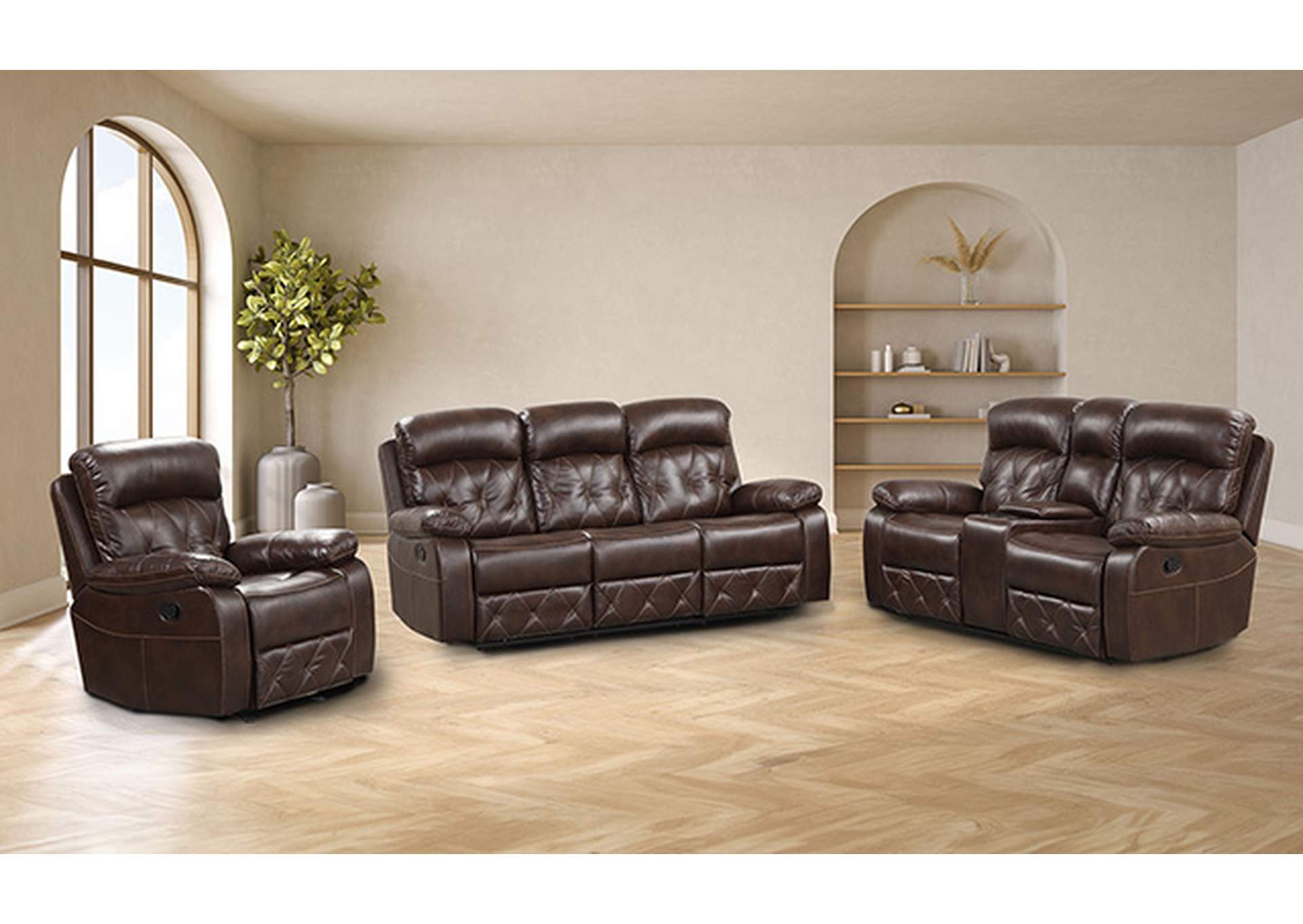 Osias Manual Loveseat,Furniture of America