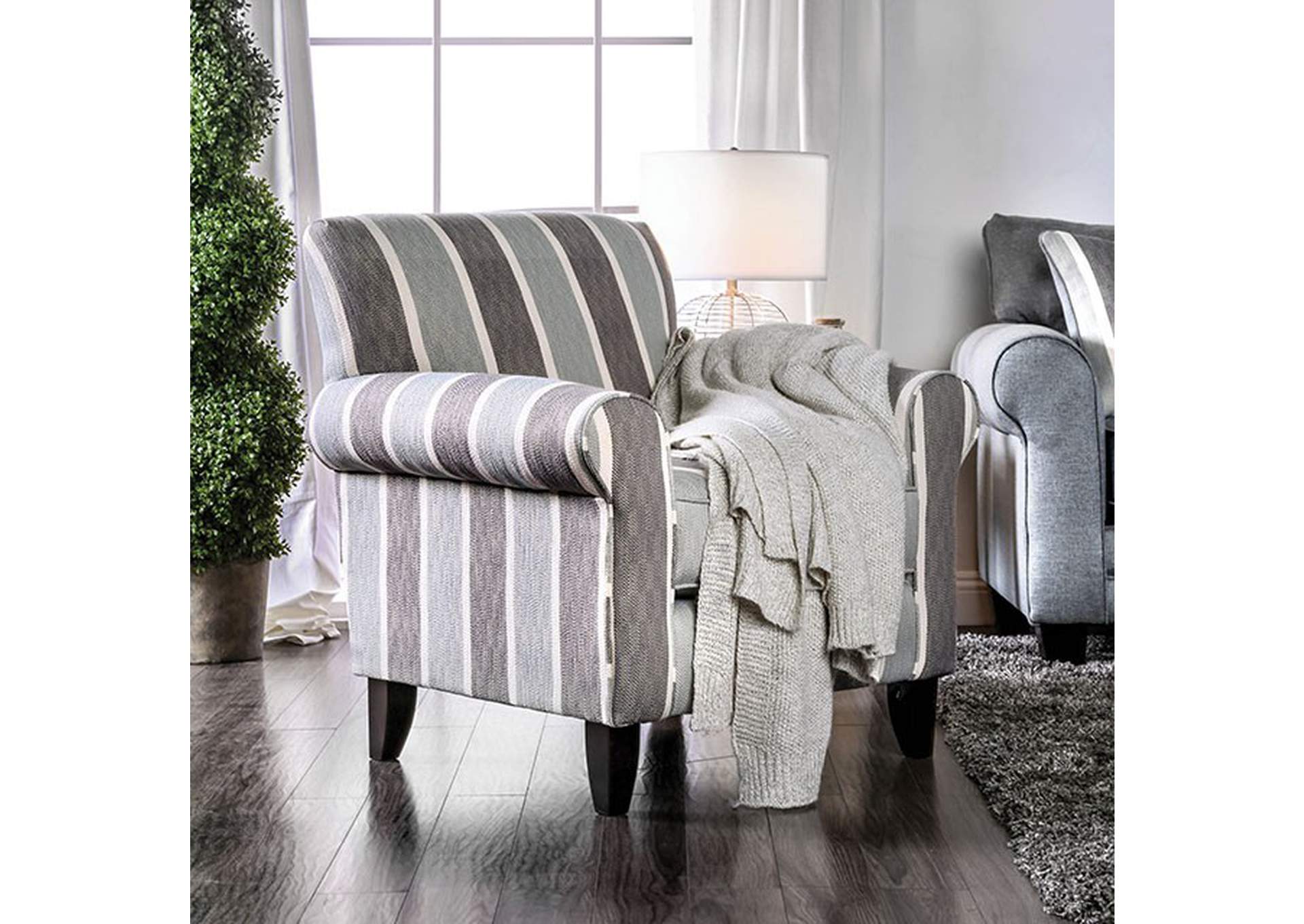 Misty Stripe Chair,Furniture of America