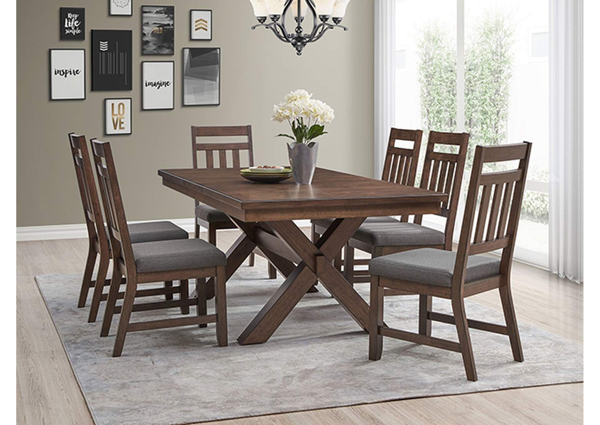 Pottsville 7 Pc. Dining Set,Furniture of America