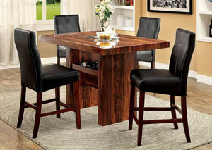 Image for Bonneville II Brown Counter Table w/4 Counter Chair