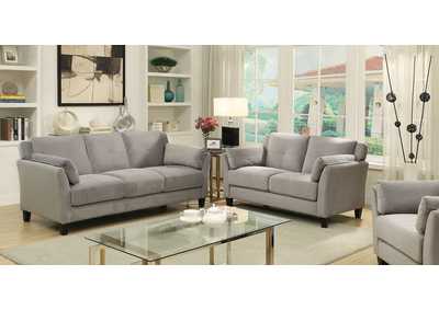 Ysabel Warm Gray Sofa and Loveseat,Furniture of America