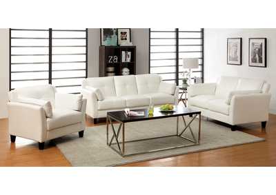 Pierre White Sofa and Loveseat