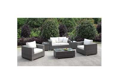 Somani Love Seat + 2 ChairS + 2 End TableS + Coffee Table