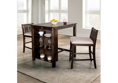 Image for Lescles 3 Pc Counter Ht Set (1 Table + 2 Chairs)