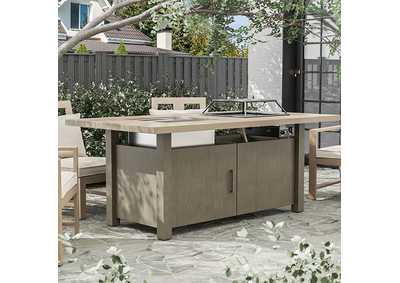 Image for Bordeaux Dining Table w/ Fire Pit & Cooler