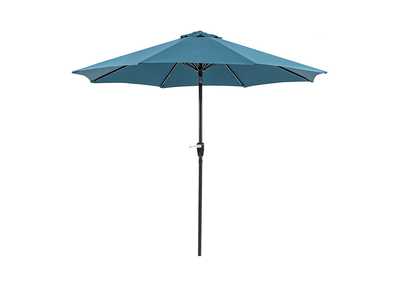 Image for Soli 9' Outdoor Umbrella w/ Auto Tilt + 21" Round Base