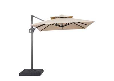 Image for Fida 8 Ft Square Umbrella w/ Double Top + 37" Large Base