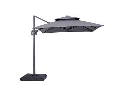 Image for Fida 8 Ft Square Umbrella w/ Double Top + 37" Large Base