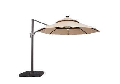 Image for Nuti 10 Ft Round Umbrella w/ LED Light + 37" Large Base