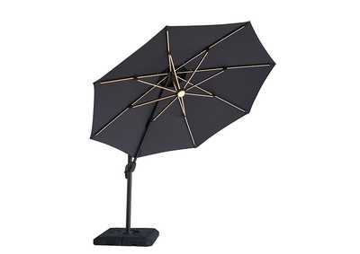 Image for Fera 10 Ft Round Umbrella w/ LED Bulb + 37" Large Base