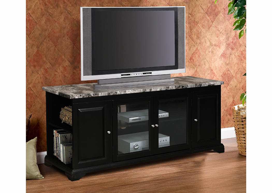 Black 62" Inch TV Stand,Furniture World Distributors