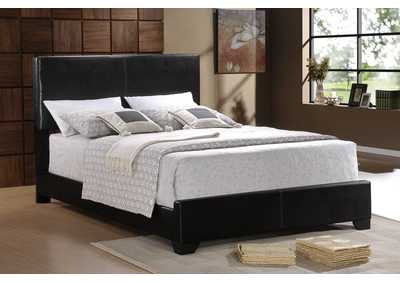Black Upholstered Twin Bed