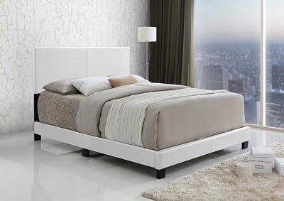 Image for White Upholstered Twin Bed