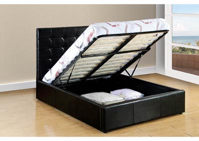 Image for Black Upholstered Queen Lift Bed