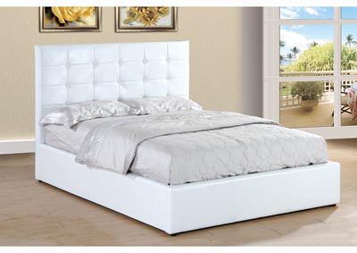Image for White Upholstered Queen Lift Bed