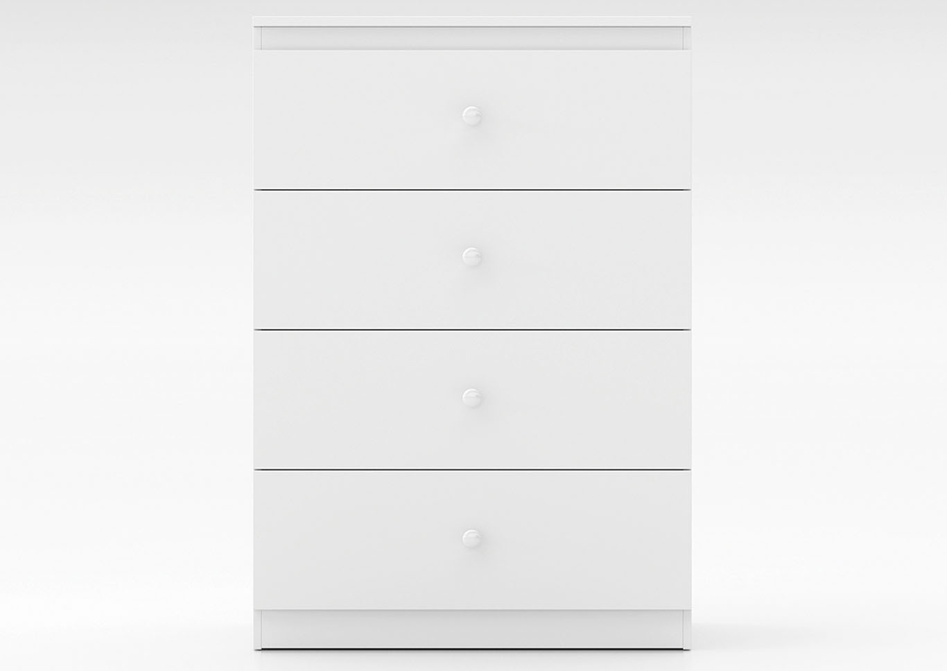 White 4 Drawer Chest,Global Trading
