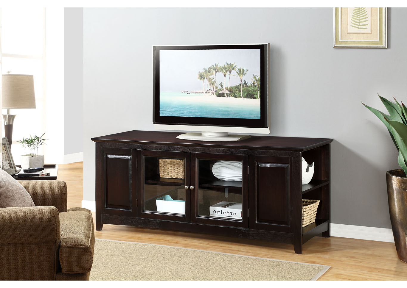 Cherry Two Door TV Stand,Global Trading