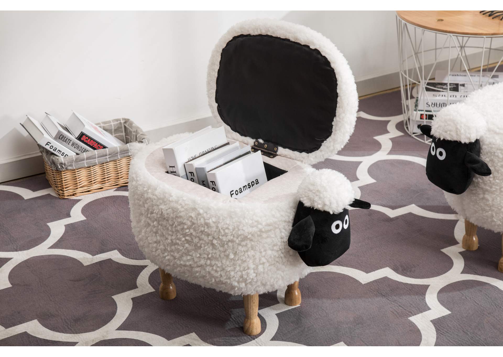 Shaun The Sheep Ottoman With Storage,Global Trading